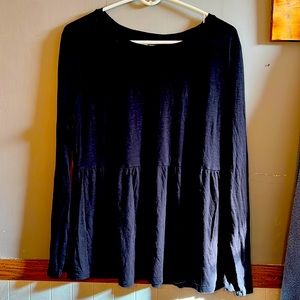 Black Maurices flowy long sleeve 24/7 Tee.